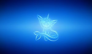 Preview wallpaper vaporeon, light, line, pokemon blue