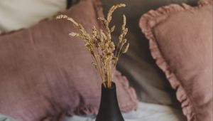 Preview wallpaper vase, spikelets, candle, decor, interior