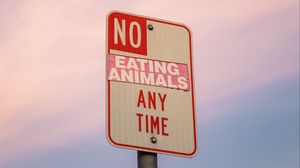 Preview wallpaper vegan, veganism, vegetarian, sign, animals