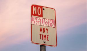 Preview wallpaper vegan, veganism, vegetarian, sign, animals