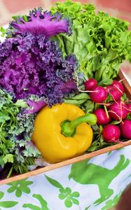 Preview wallpaper vegetables, basket, green