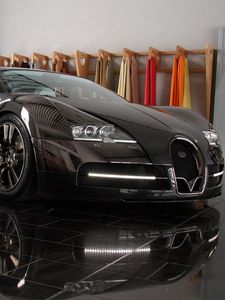Preview wallpaper veyron, luxury cars, black, tuning, bugatti