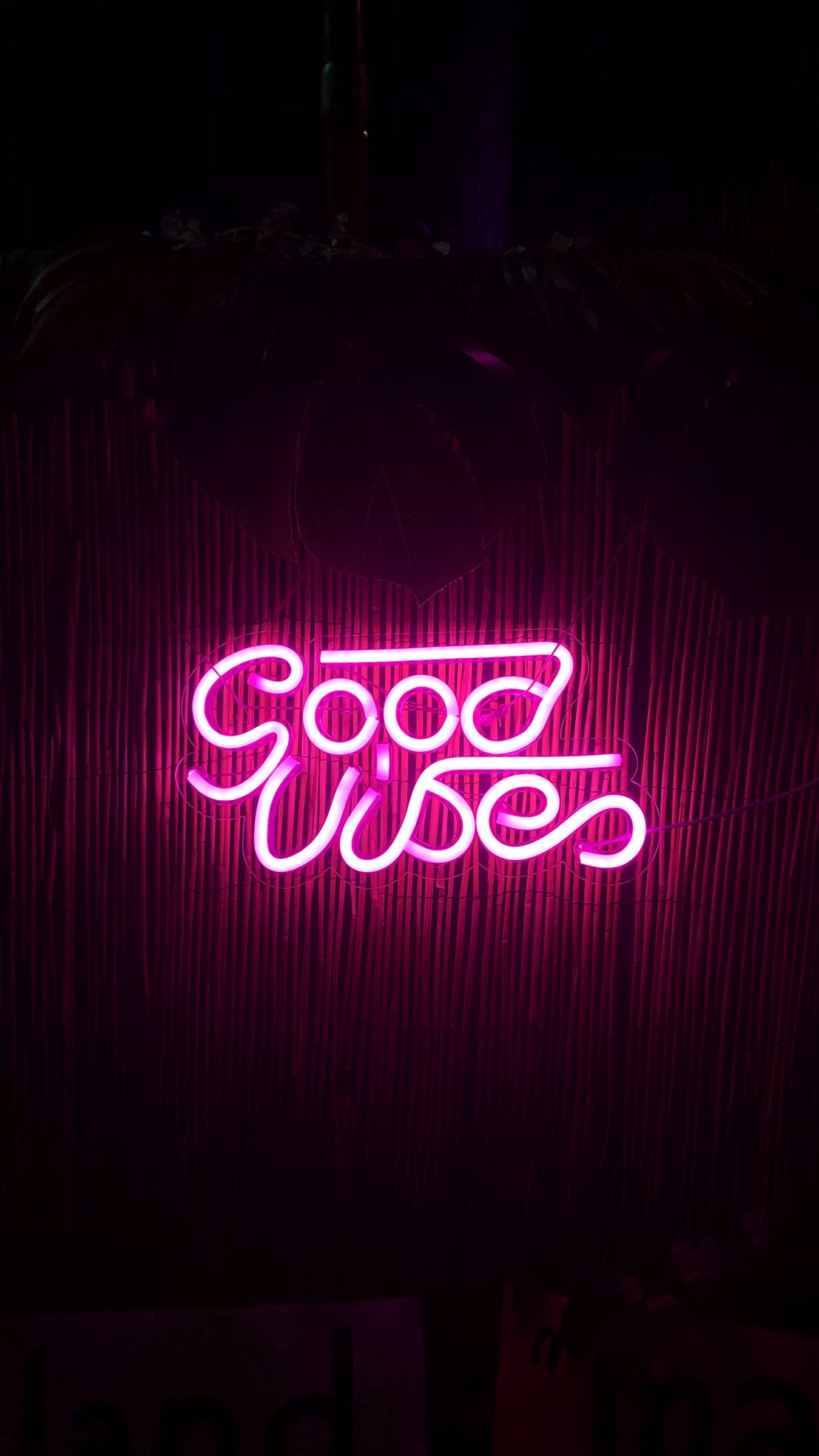 Download wallpaper 1350x2400 vibe, positive, words, neon, light, pink  iphone 8+/7+/6s+/6+ for parallax hd background