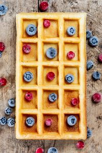 Preview wallpaper viennese waffles, waffles, berries, fruits