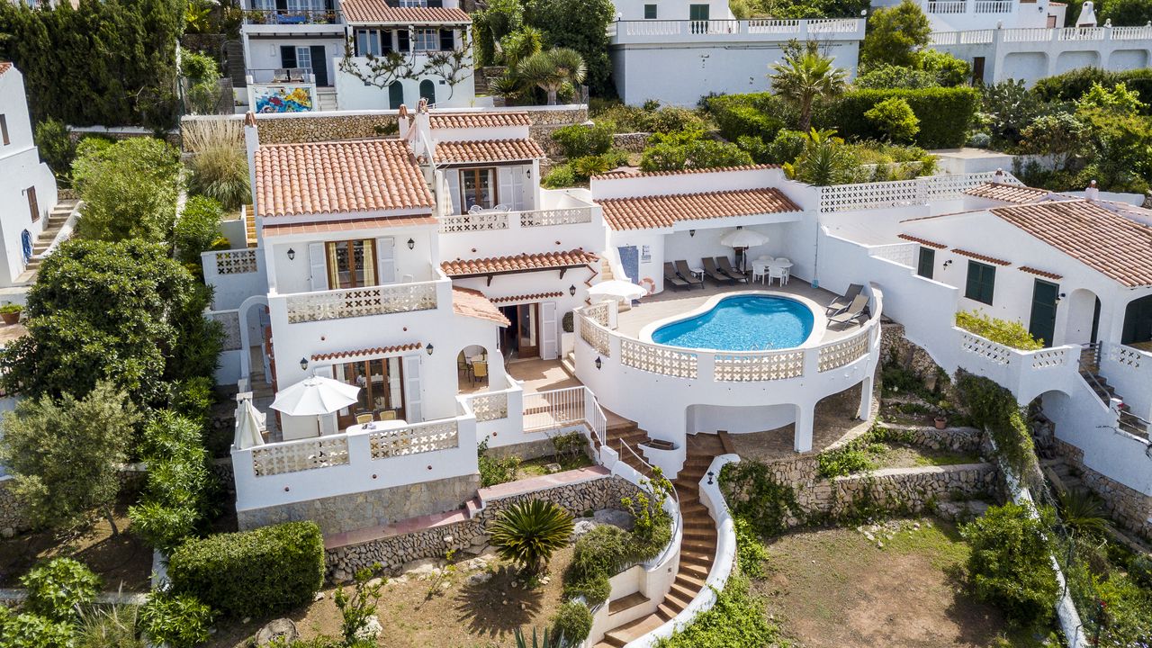 Wallpaper villa, house, pool, architecture, white