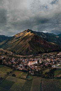 Preview wallpaper village, mountains, peru