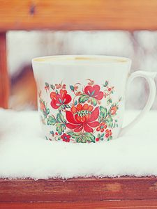 Preview wallpaper village, mug, winter