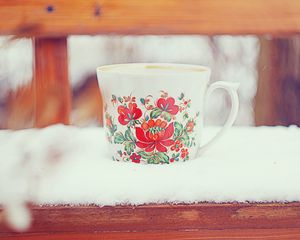 Preview wallpaper village, mug, winter