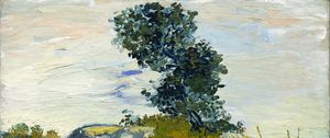 Preview wallpaper vincent van gogh, rocks with oak tree, the rocks, landscape, canvas, oil
