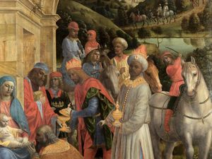 Preview wallpaper vincenzo foppa the adoration of the kings, painting, oil, canvas