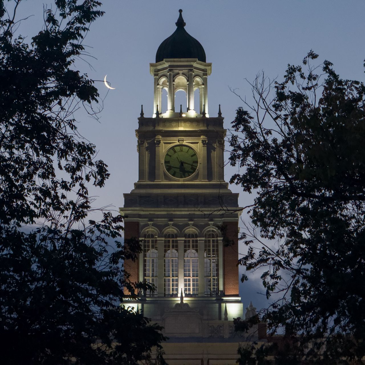 1280x1280 Wallpaper vine street houses, colorado, usa, architecture, night, sky