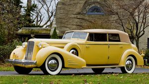 Preview wallpaper vintage car, yellow, beautiful, nature