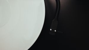 Preview wallpaper vinyl, player, minimalism, bw