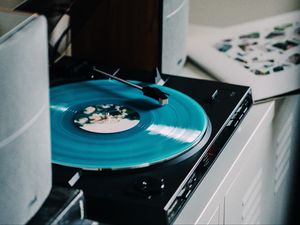 Preview wallpaper vinyl player, vinyl record, turntable