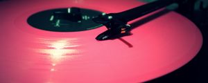 Preview wallpaper vinyl, record, pink, needle, player