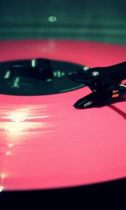 Preview wallpaper vinyl, record, pink, needle, player