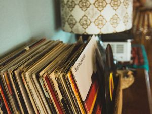 Preview wallpaper vinyl records, collection, retro