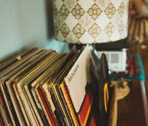 Preview wallpaper vinyl records, collection, retro