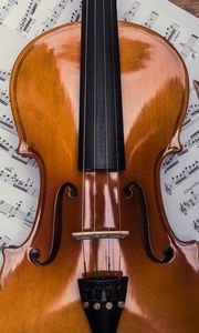 Preview wallpaper violin, sheet music, musical instrument, music