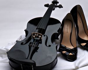 Preview wallpaper violin, shoes, mood, music