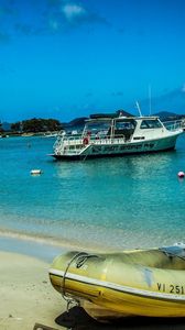 Preview wallpaper virgin islands, beach, boat, sand