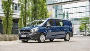 Preview wallpaper vito, mercedes, car, combi, blue