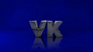 Preview wallpaper vk, logo, 3d