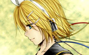 Preview wallpaper vocaloid, music, anime, blonde, wire