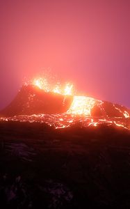 Preview wallpaper volcano, eruption, lava, hot