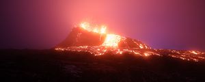 Preview wallpaper volcano, eruption, lava, hot