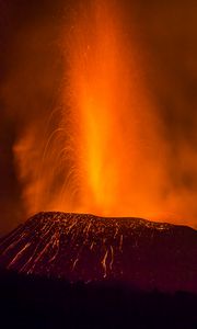 Preview wallpaper volcano, eruption, lava, splashes
