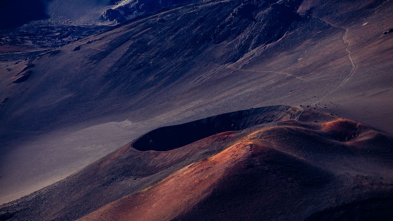 Wallpaper volcano, hill, desert, haleakala, united states