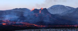 Preview wallpaper volcano, lava, eruption, smoke, nature