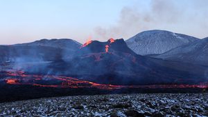 Preview wallpaper volcano, lava, eruption, smoke, nature