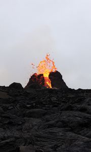 Preview wallpaper volcano, lava, eruption, hot, spray
