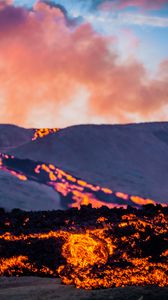 Preview wallpaper volcano, lava, fire, nature