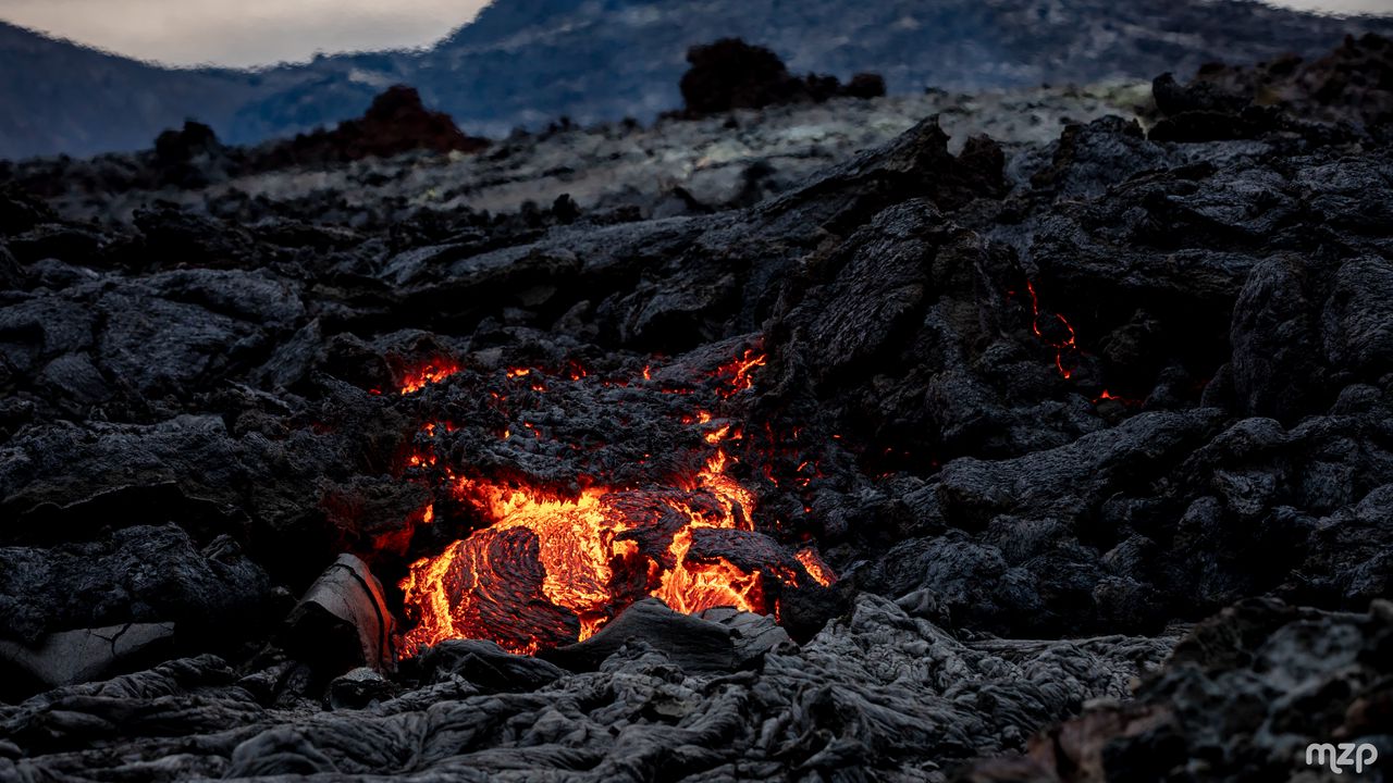 Wallpaper volcano, lava, hot, nature