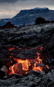 Preview wallpaper volcano, lava, hot, nature