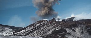 Preview wallpaper volcano, mountain, cloud, ash