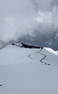 Preview wallpaper volcano, mountain, snow, winter, landscape