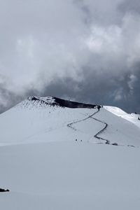 Preview wallpaper volcano, mountain, snow, winter, landscape