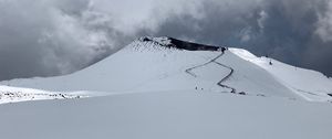 Preview wallpaper volcano, mountain, snow, winter, landscape