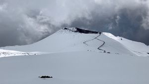 Preview wallpaper volcano, mountain, snow, winter, landscape