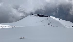 Preview wallpaper volcano, mountain, snow, winter, landscape