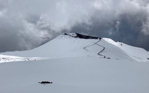 Preview wallpaper volcano, mountain, snow, winter, landscape