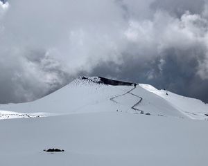 Preview wallpaper volcano, mountain, snow, winter, landscape