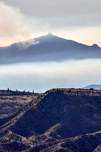 Preview wallpaper volcano, mountains, peak, hills, smoke