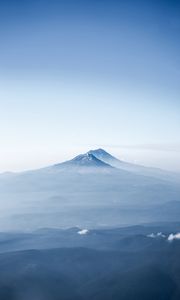 Preview wallpaper volcano, peak, fog