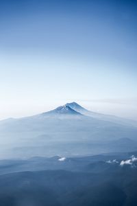 Preview wallpaper volcano, peak, fog