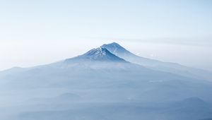 Preview wallpaper volcano, peak, fog